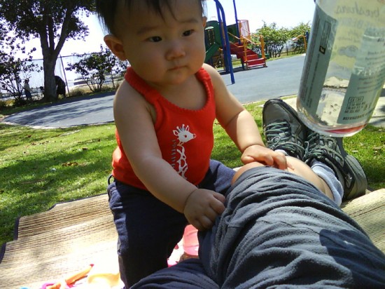 Standing and Playing With Mom at the Park